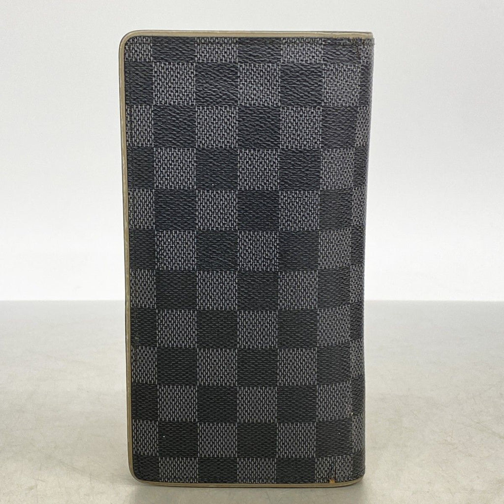 Louis Vuitton Wallet Damier Graphite Portefeuille Brazza Gray Black Tope — view 8