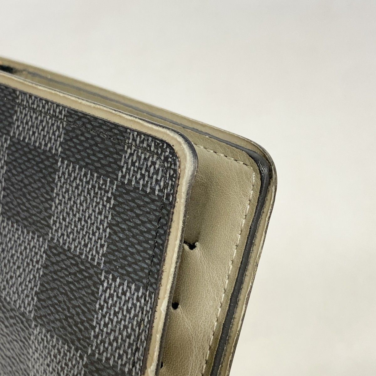 Louis Vuitton Wallet Damier Graphite Portefeuille Brazza Gray Black Tope — view 7