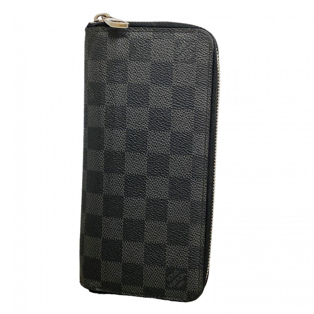 Louis Vuitton Wallet Damier Graphite Zippy Vertical Gray Black Vintage