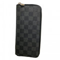 Louis Vuitton Wallet Damier Graphite Zippy Vertical Gray Black Vintage