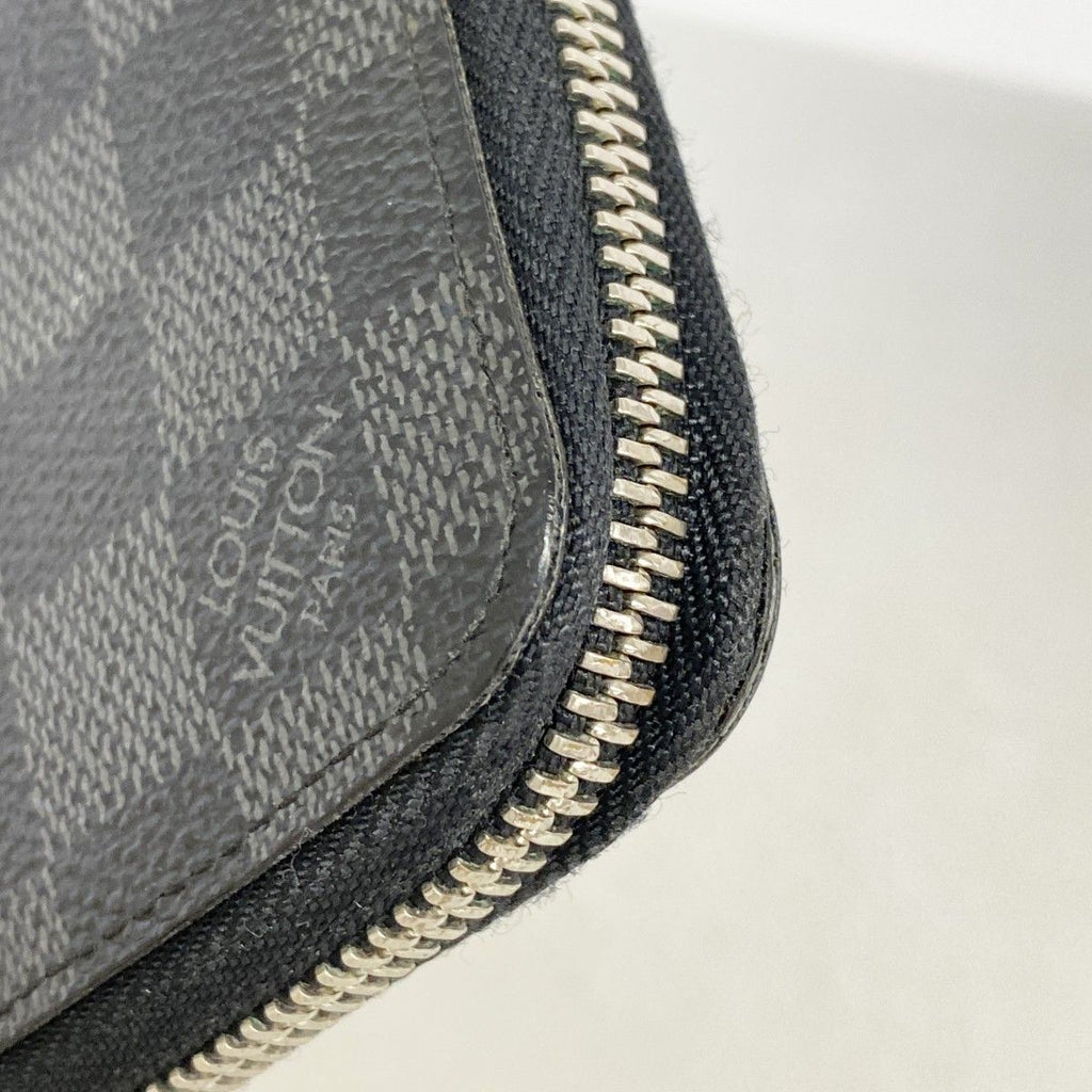 Louis Vuitton Wallet Damier Graphite Zippy Vertical Gray Black Vintage — view 6