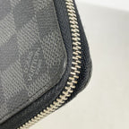 Louis Vuitton Wallet Damier Graphite Zippy Vertical Gray Black Vintage — view 6
