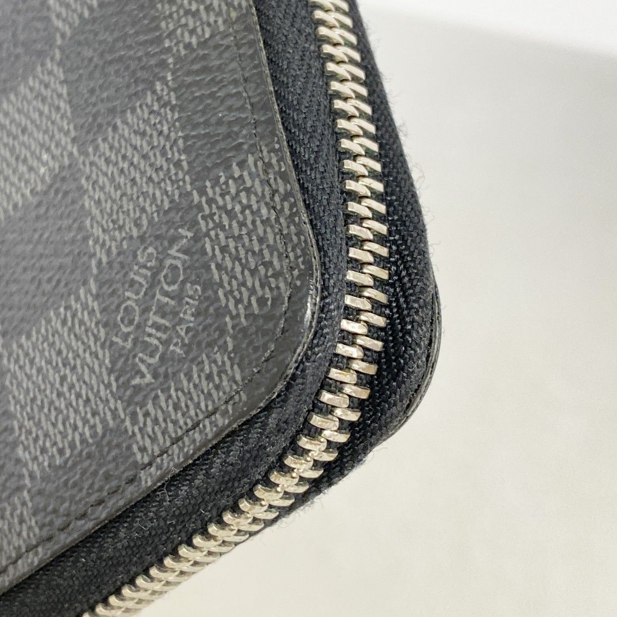 Louis Vuitton Wallet Damier Graphite Zippy Vertical Gray Black Vintage — view 6