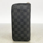 Louis Vuitton Wallet Damier Graphite Zippy Vertical Gray Black Vintage — view 8