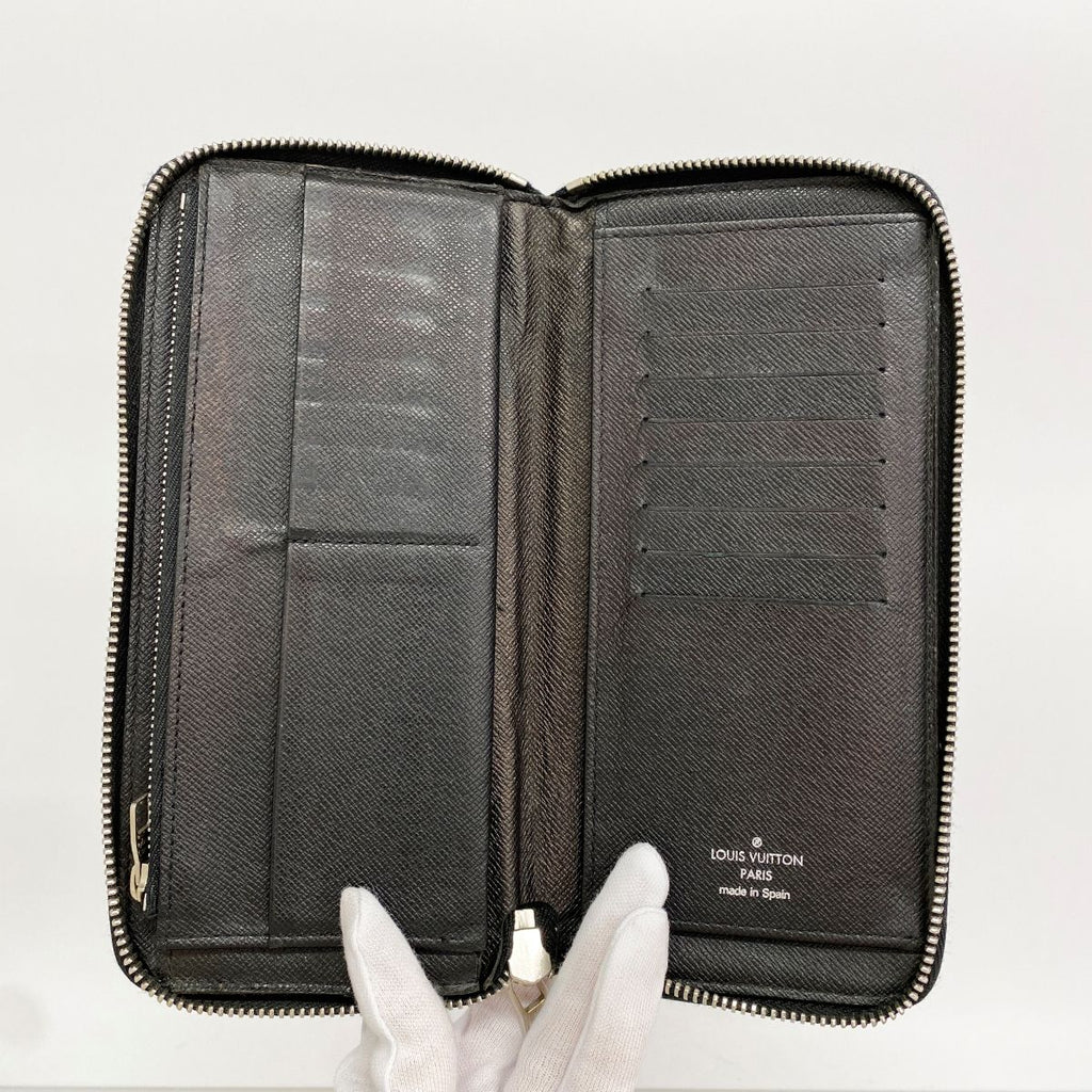 Louis Vuitton Wallet Damier Graphite Zippy Vertical Gray Black Vintage — view 3