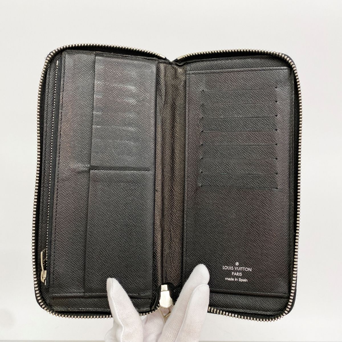 Louis Vuitton Wallet Damier Graphite Zippy Vertical Gray Black Vintage — view 3
