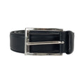 Prada 90 cm Black Silver Leather Belt