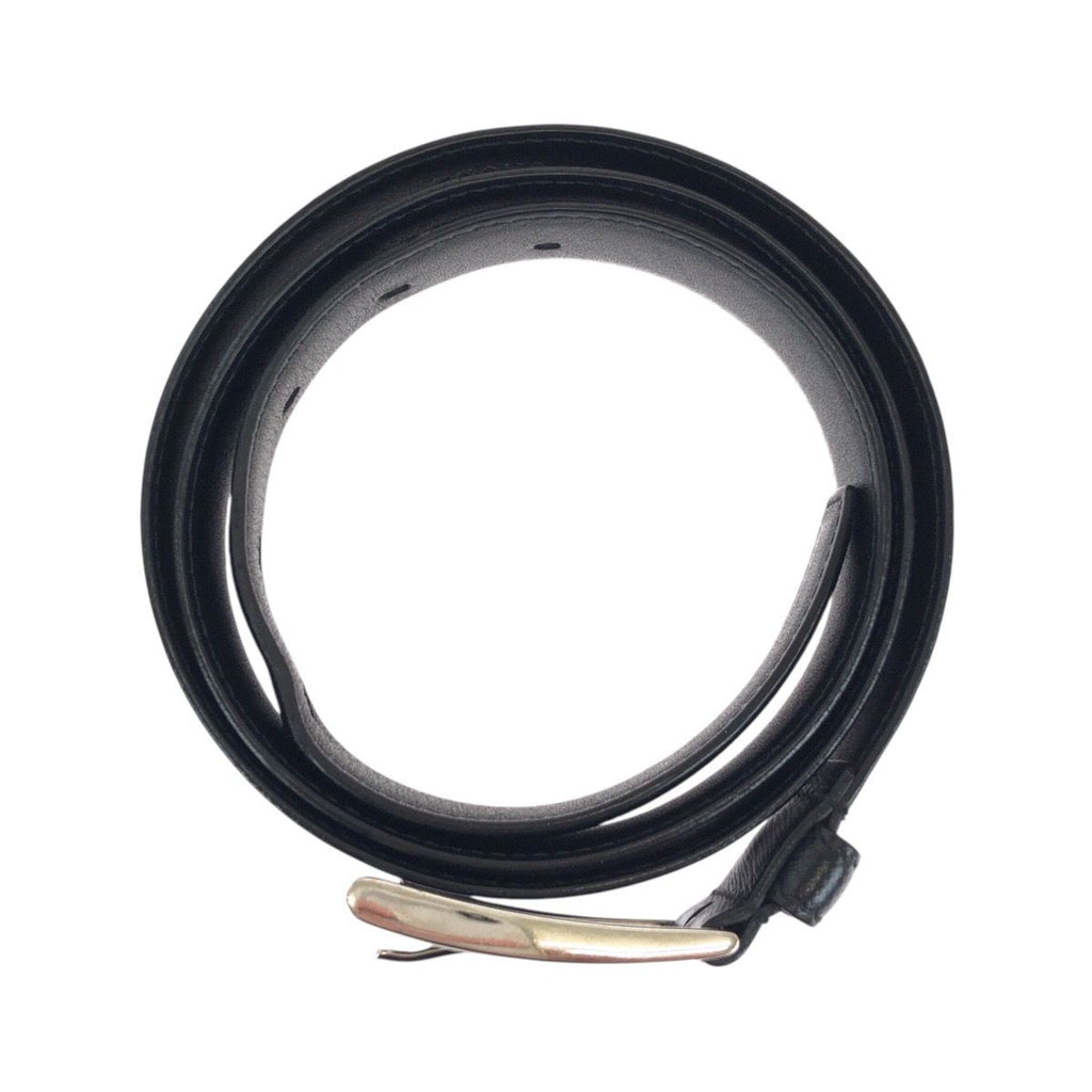 Prada 90 cm Black Silver Leather Belt — view 3