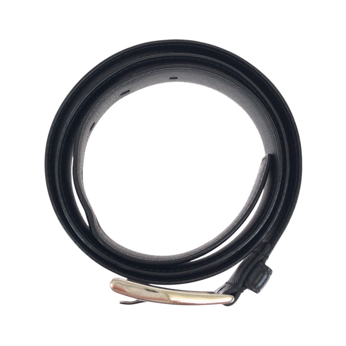 Prada 90 cm Black Silver Leather Belt — view 3