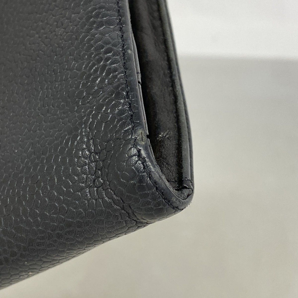Chanel Wallet Caviar Leather Black Gold — view 6