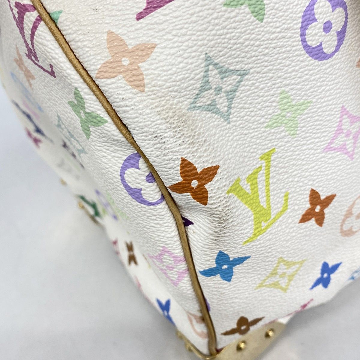 Louis Vuitton Handbag Monogram Multicolor Speedy 30 Blanc — view 7