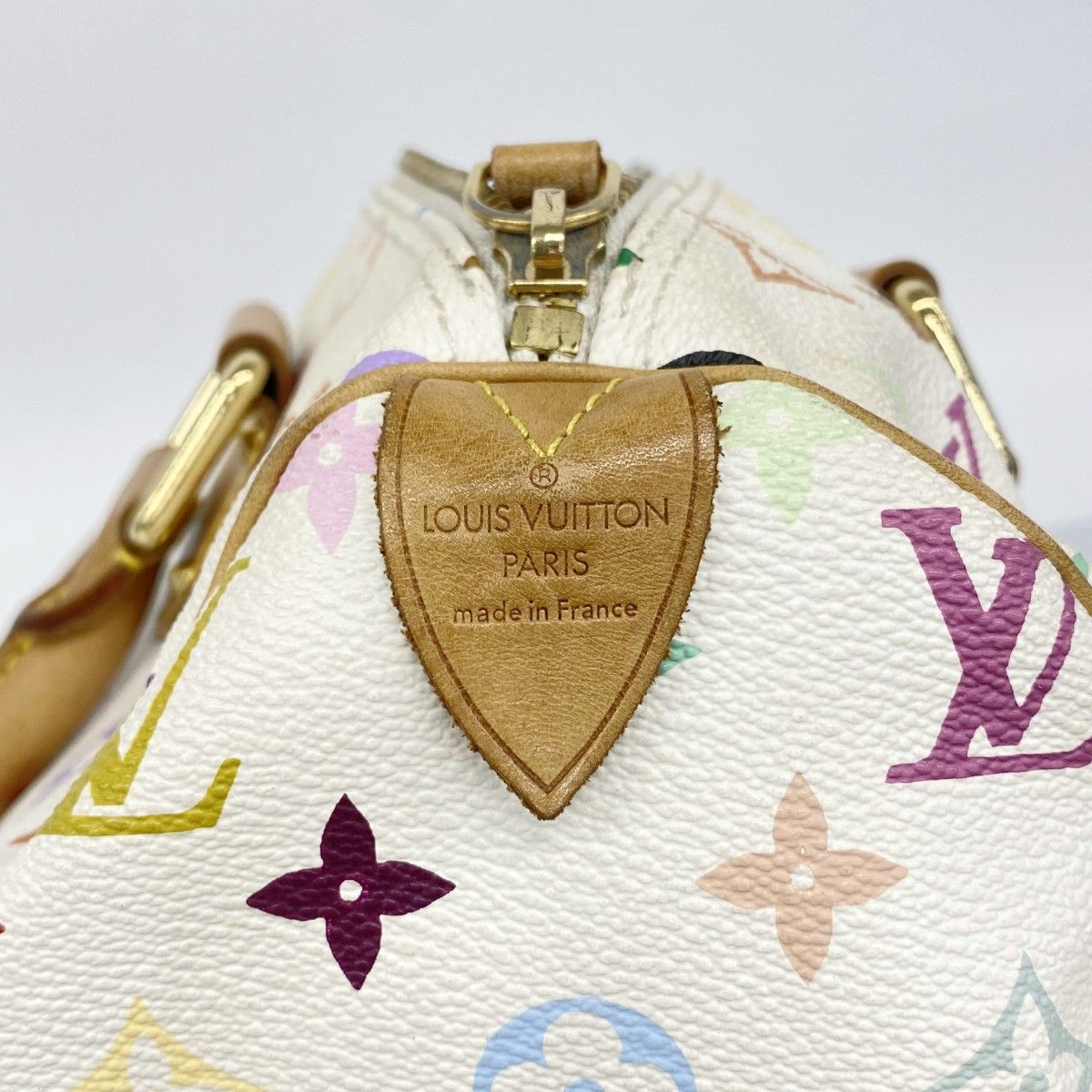 Louis Vuitton Handbag Monogram Multicolor Speedy 30 Blanc — view 5
