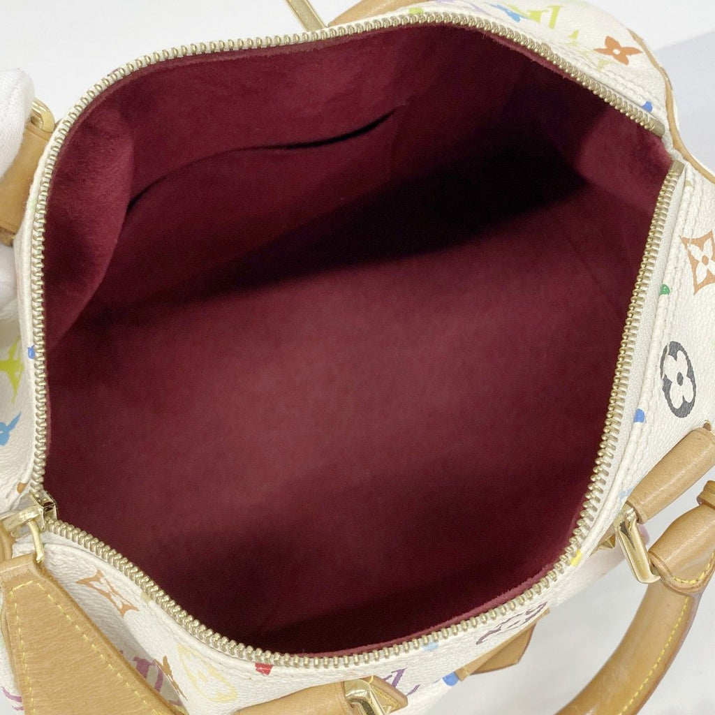 Louis Vuitton Handbag Monogram Multicolor Speedy 30 Blanc — view 4