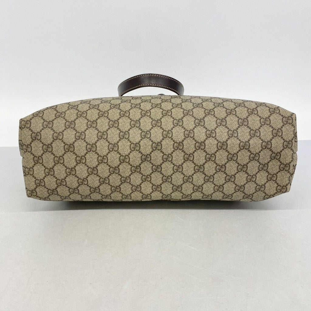 Gucci Tote GG Supreme Beige Brown Silver — view 3