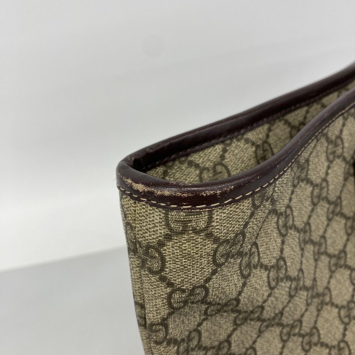 Gucci Tote GG Supreme Beige Brown Silver — view 7