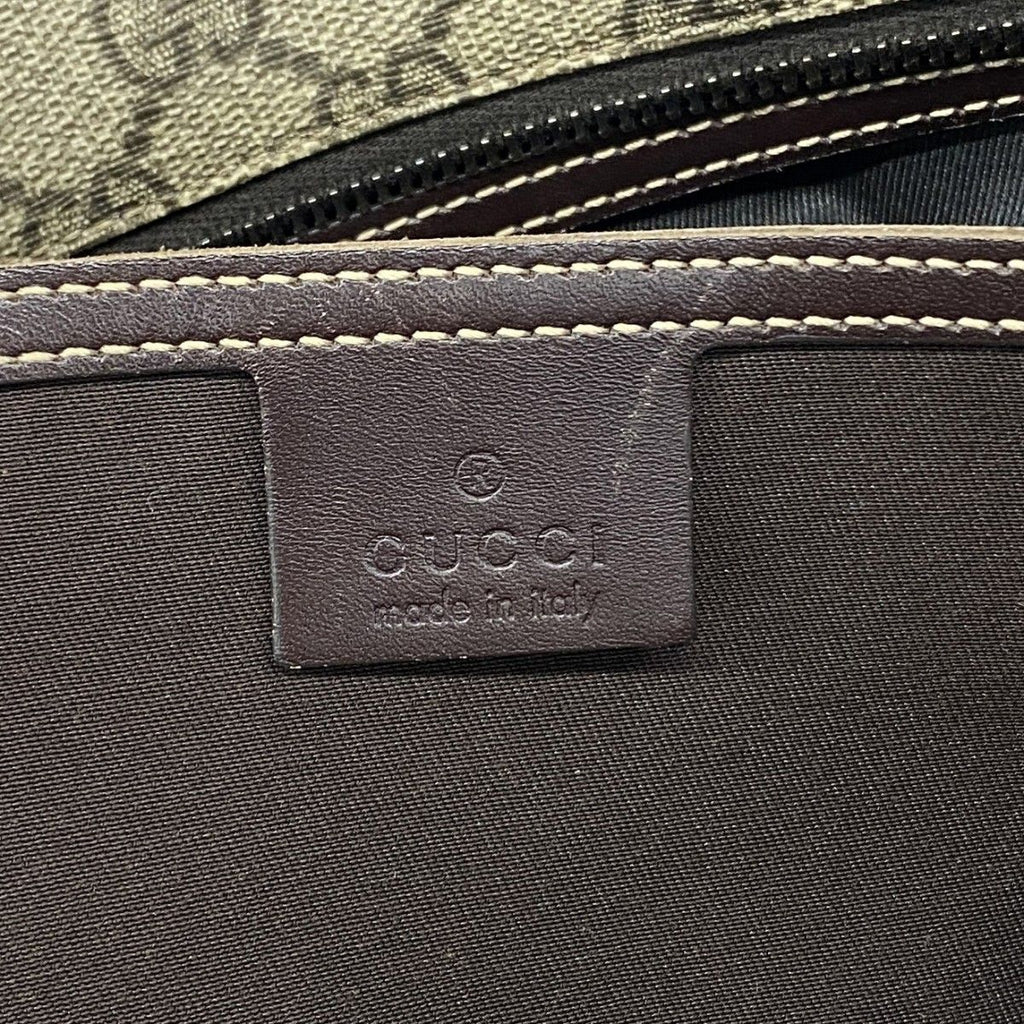 Gucci Tote GG Supreme Beige Brown Silver — view 5