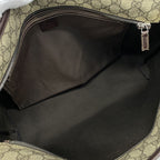 Gucci Tote GG Supreme Beige Brown Silver — view 4