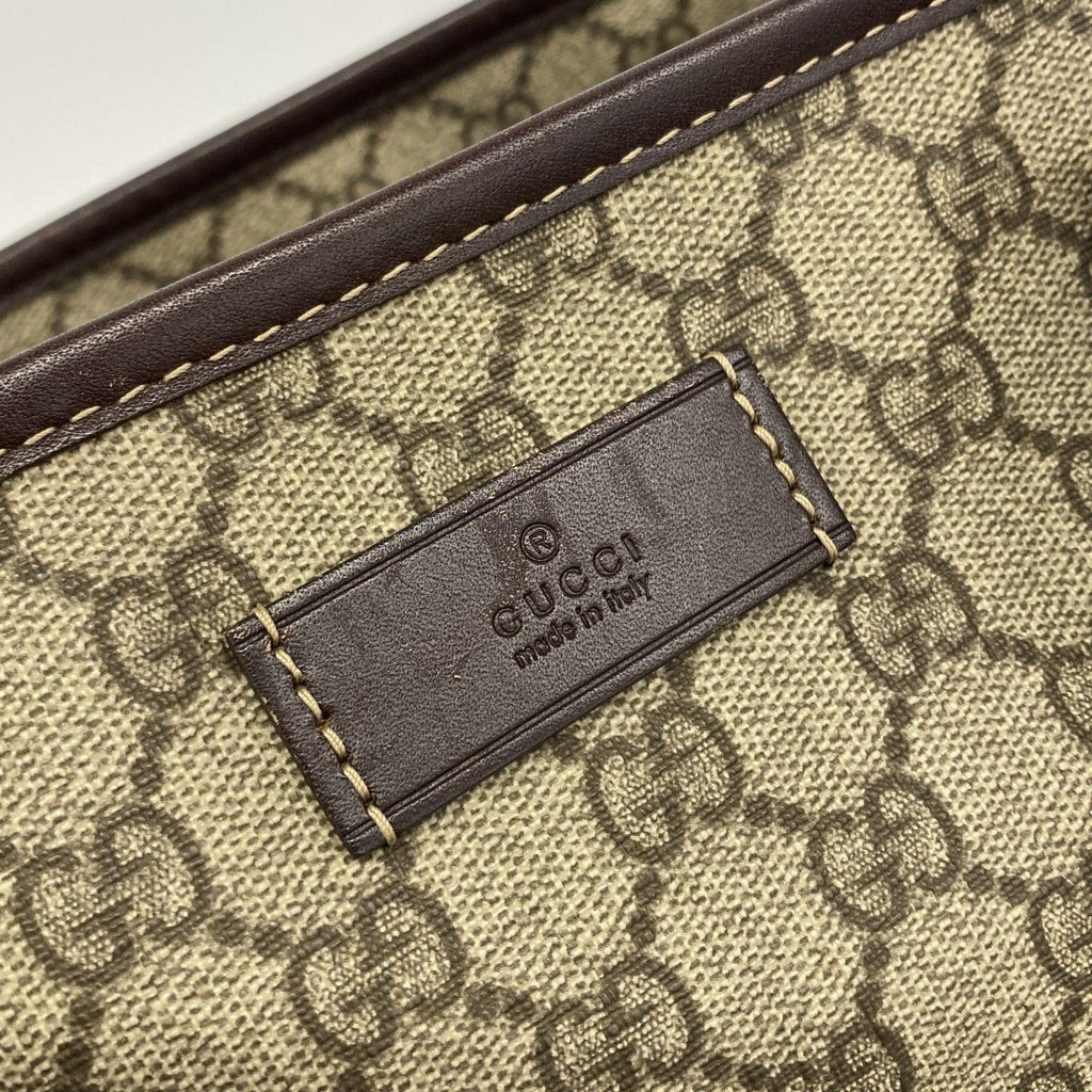 Gucci Tote GG Supreme Beige Brown Silver — view 8