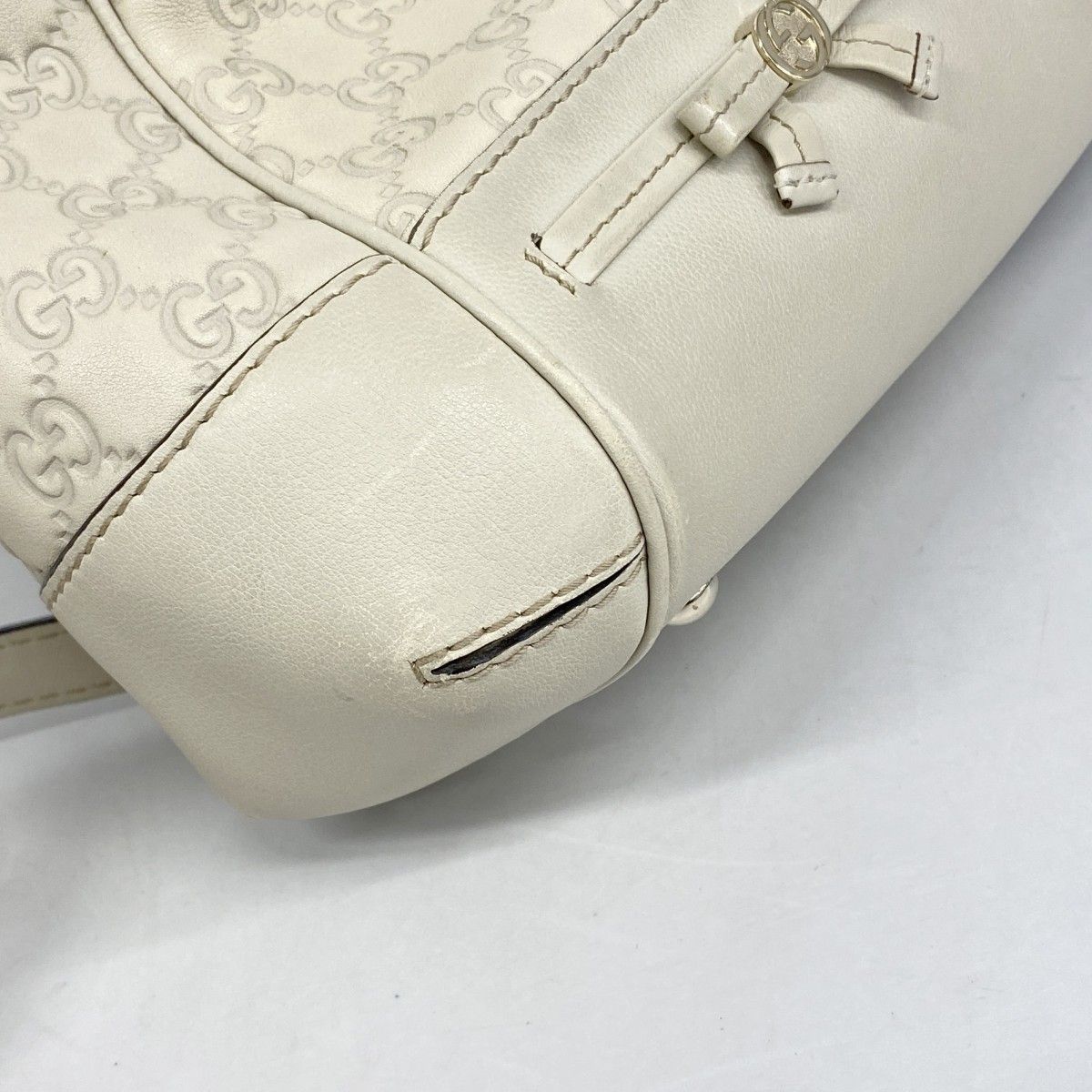 Gucci Handbag Guccissima Leather Ivory Champagne Gold — view 6