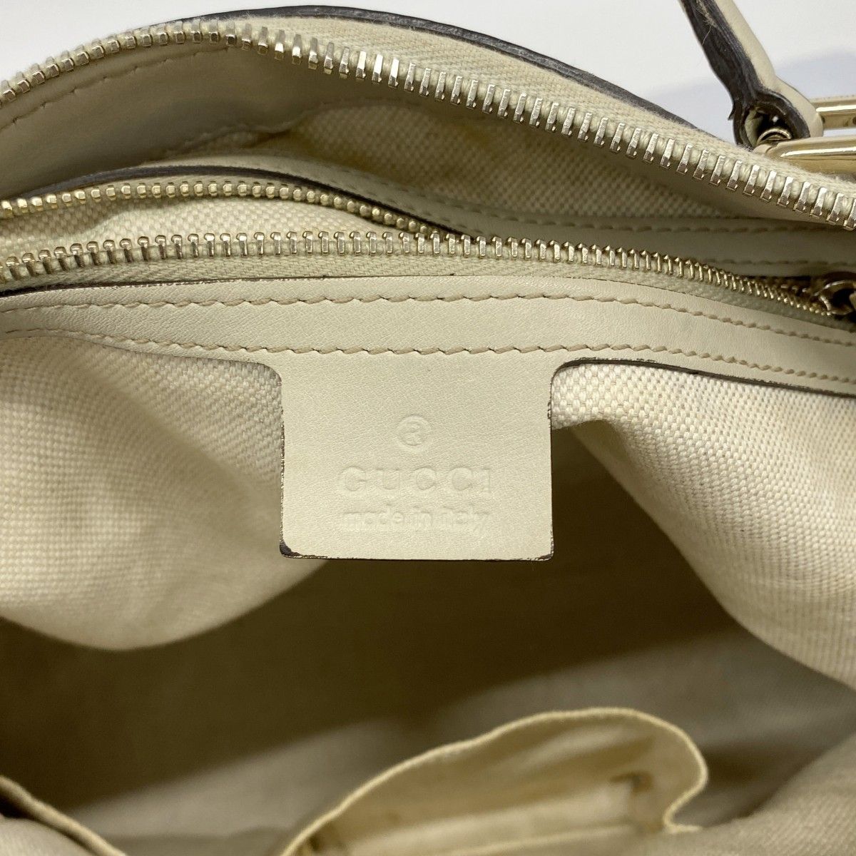Gucci Handbag Guccissima Leather Ivory Champagne Gold — view 5