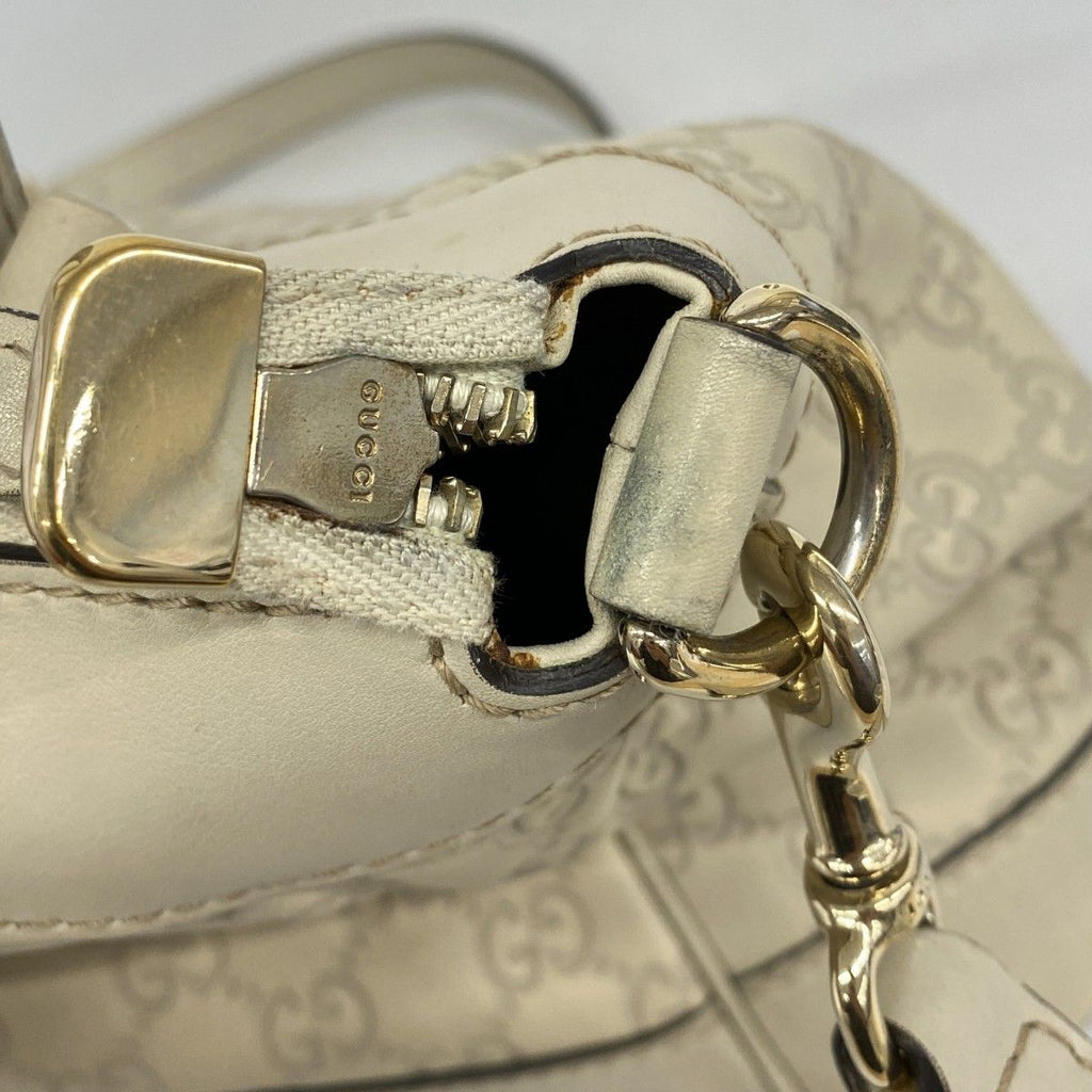 Gucci Handbag Guccissima Leather Ivory Champagne Gold — view 9