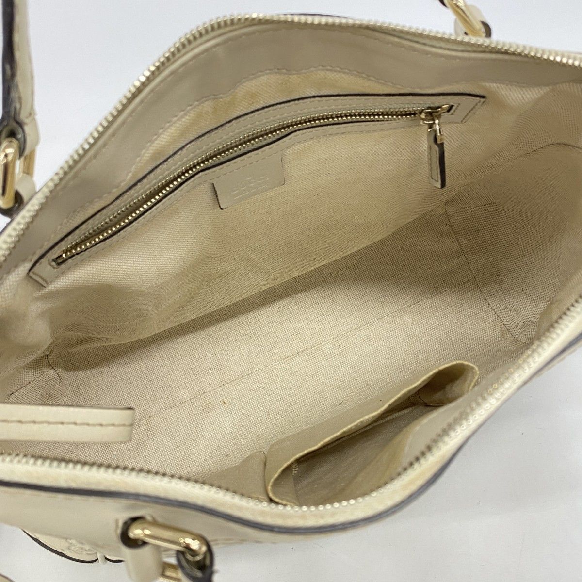Gucci Handbag Guccissima Leather Ivory Champagne Gold — view 4