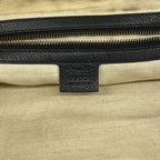 Gucci Shoulder Bag Leather Black Gold — view 4