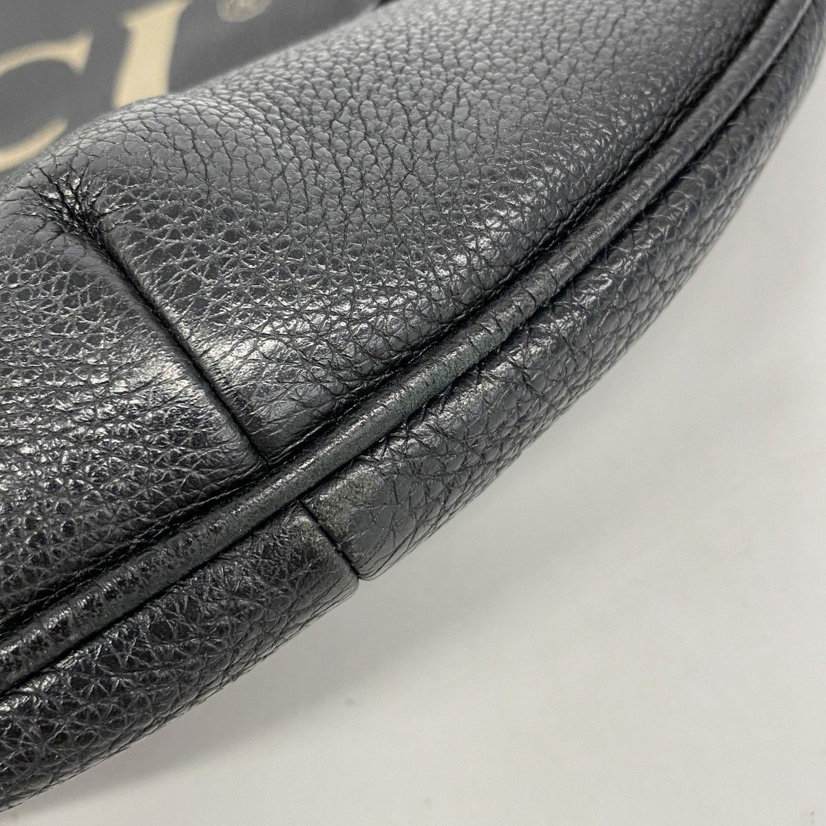 Gucci Shoulder Bag Leather Black Gold — view 7