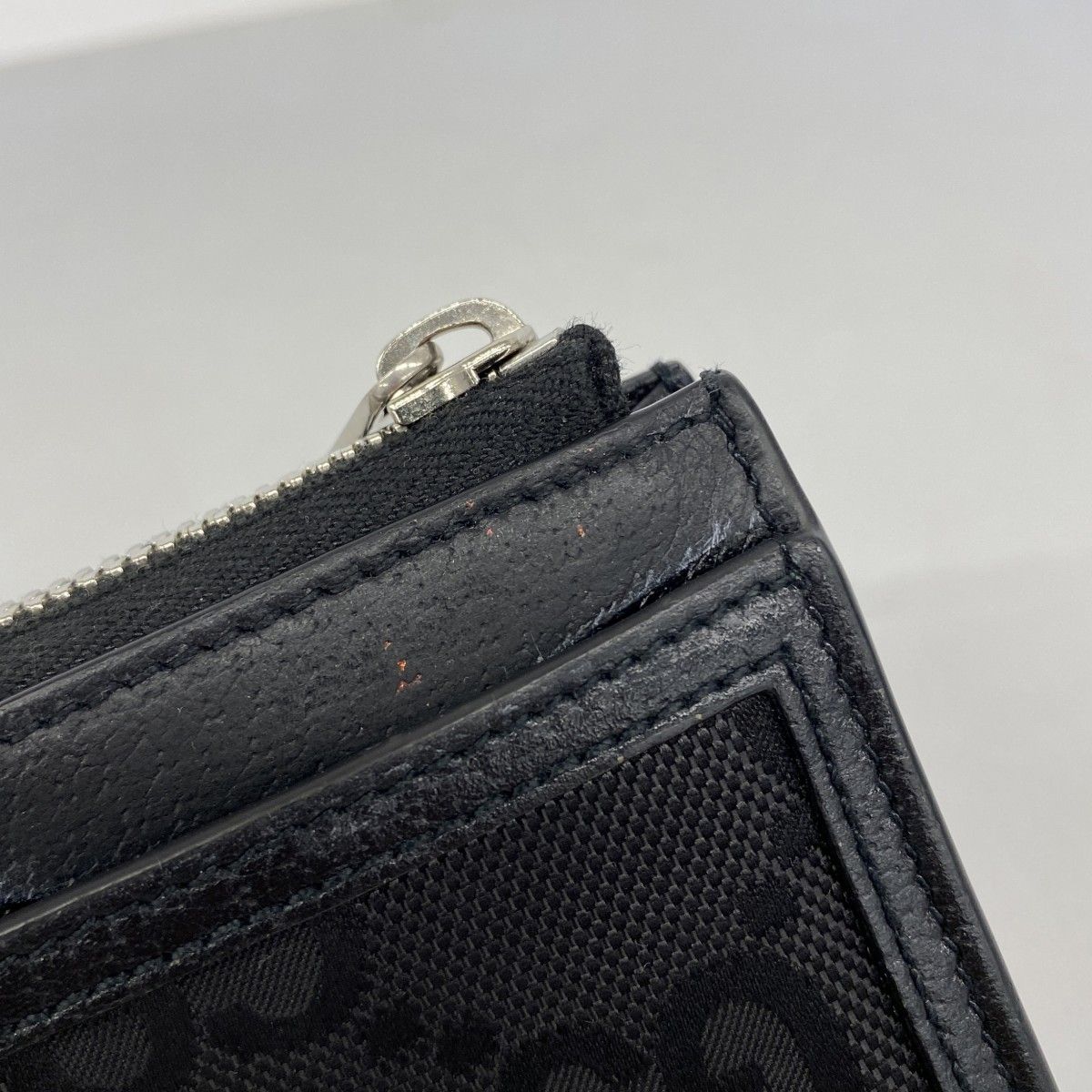 Gucci Wallet Jumbo GG Canvas Black Silver — view 7