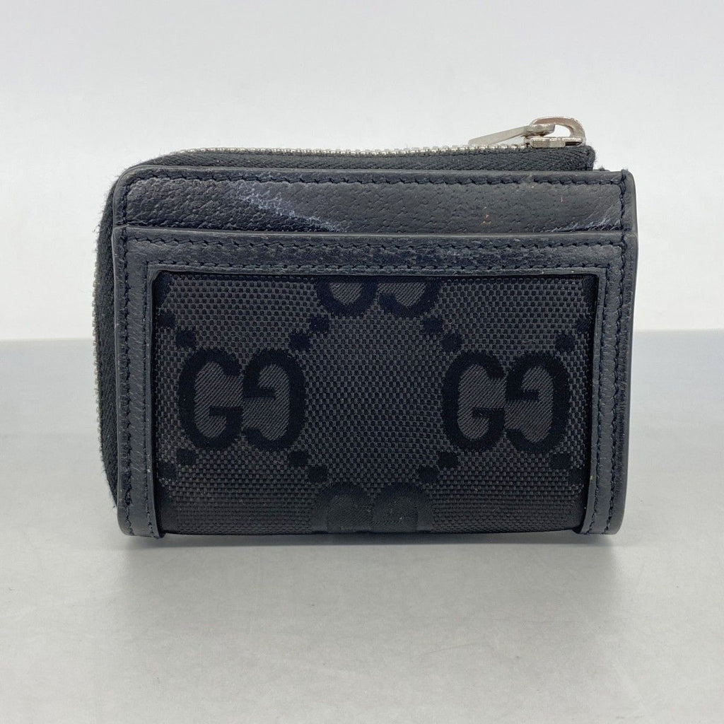 Gucci Wallet Jumbo GG Canvas Black Silver — view 9