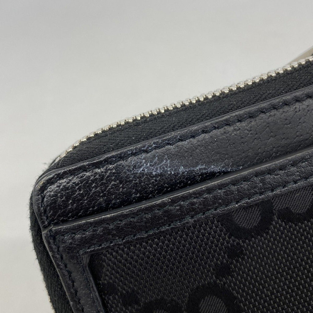 Gucci Wallet Jumbo GG Canvas Black Silver — view 6