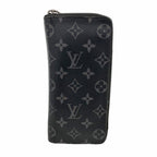 Louis Vuitton Wallet Monogram Eclipse Zippy Vertical Black