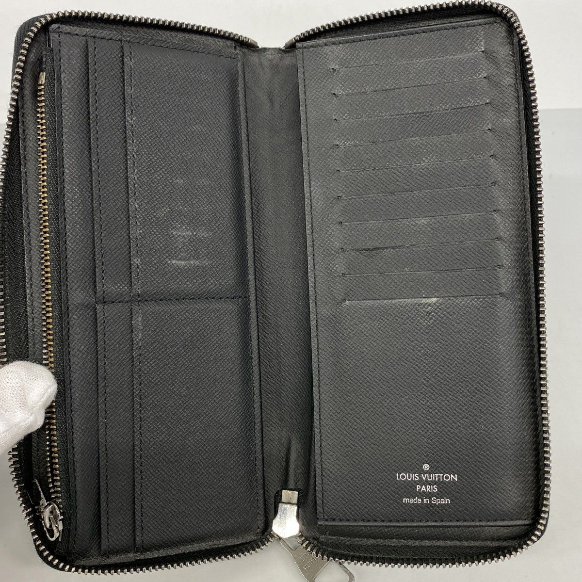 Louis Vuitton Wallet Monogram Eclipse Zippy Vertical Black — view 3