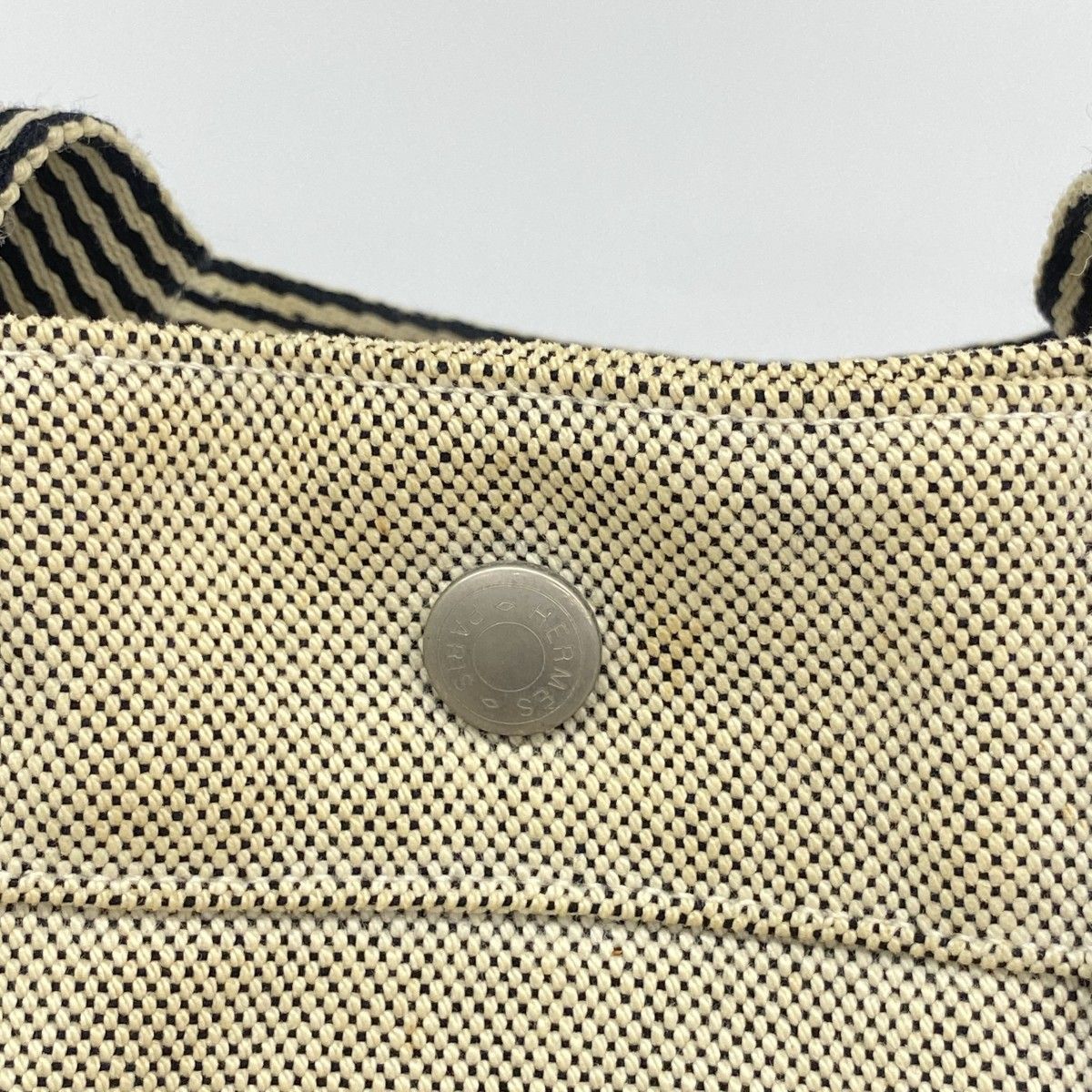 Hermes Tote New Fourre Tout Canvas Gray Silver — view 9