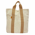 Hermes Tote New Fourre Tout Cabas Canvas Beige Silver