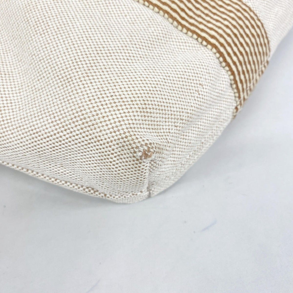 Hermes Tote New Fourre Tout Cabas Canvas Beige Silver — view 6