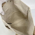 Hermes Tote New Fourre Tout Cabas Canvas Beige Silver — view 4