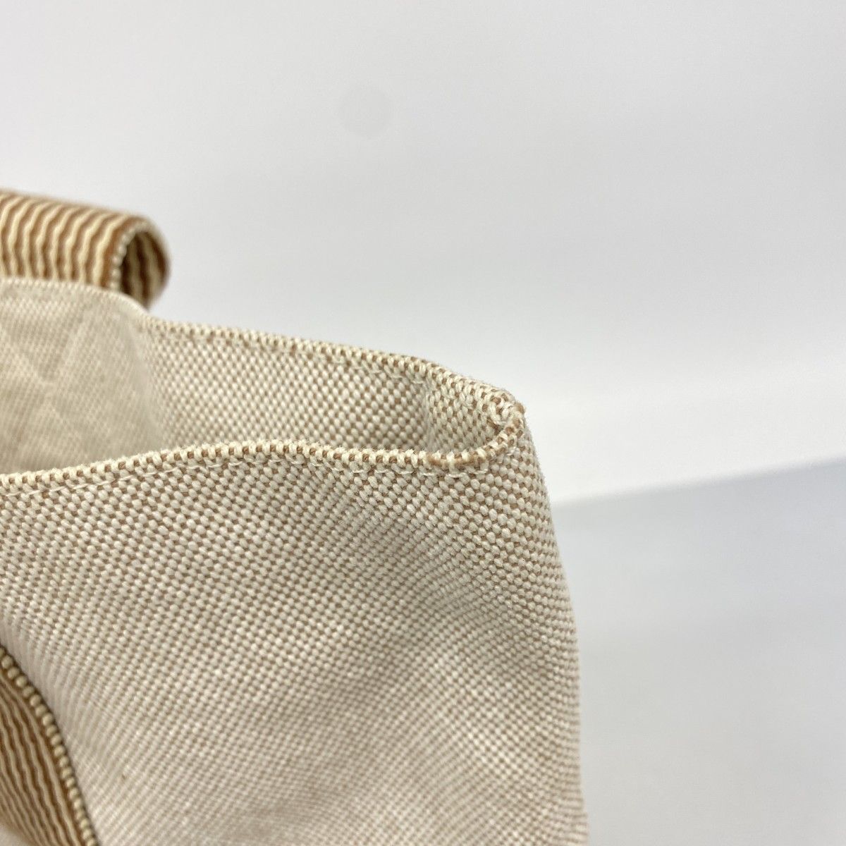 Hermes Tote New Fourre Tout Cabas Canvas Beige Silver — view 7