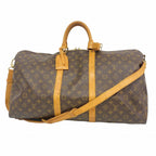Louis Vuitton Boston Bag Monogram Keepall Bandouliere 55 Brown
