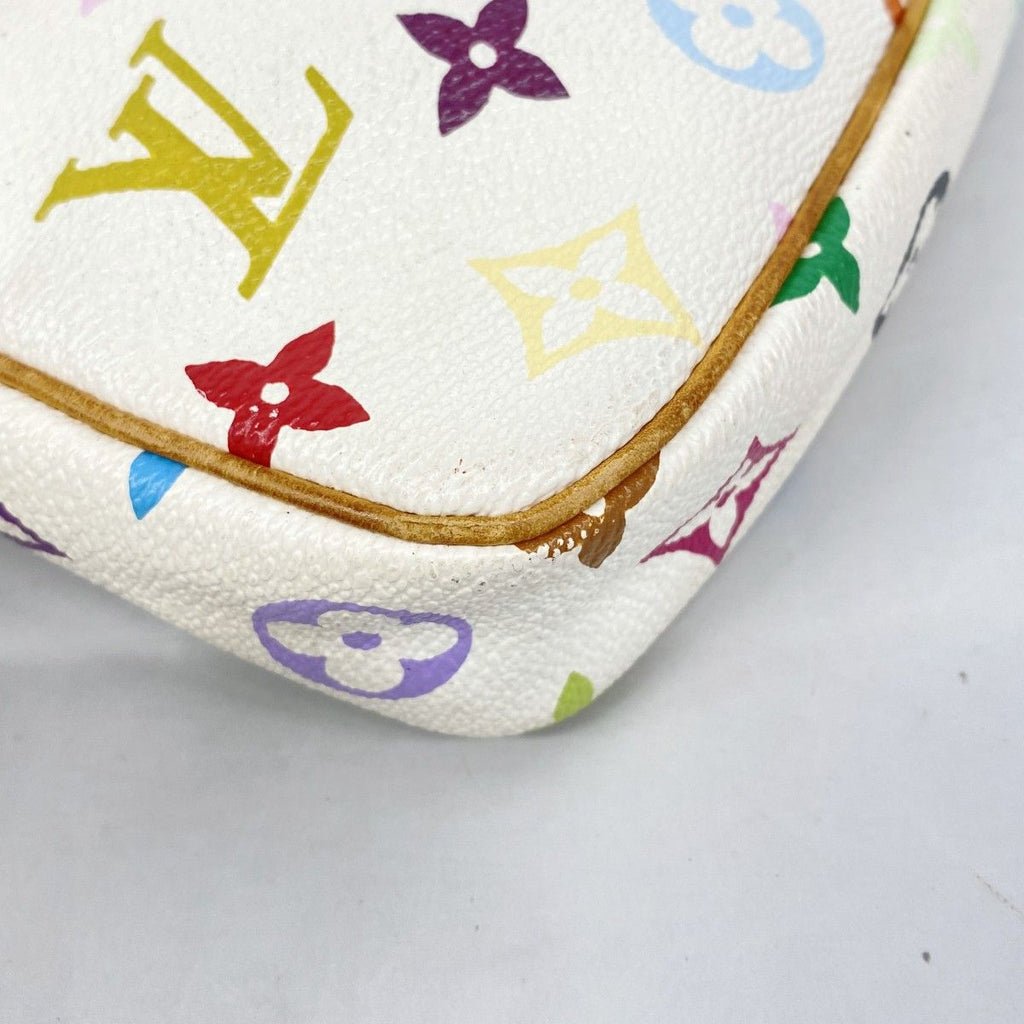 Louis Vuitton Pouch Monogram Multicolor Pochette Blanc — view 8