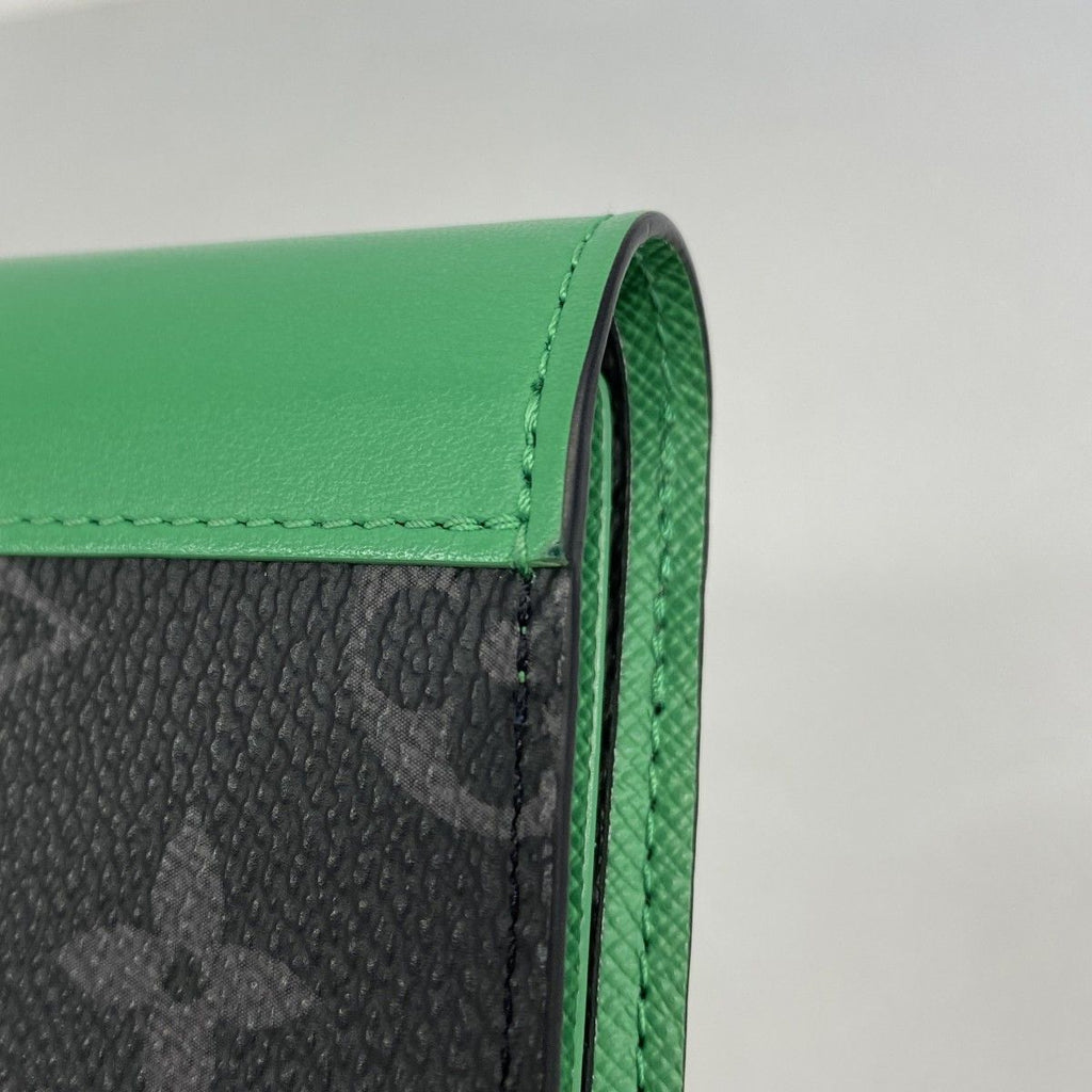 Louis Vuitton Wallet Monogram Eclipse Portefeuille Calf Black Bamboo Green — view 6