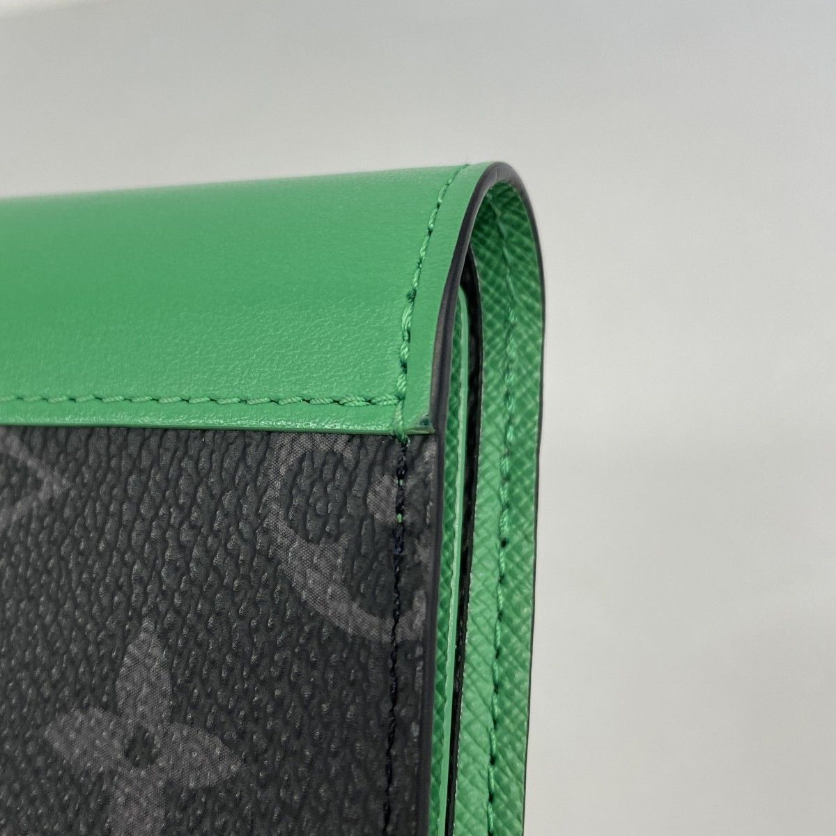 Louis Vuitton Wallet Monogram Eclipse Portefeuille Calf Black Bamboo Green — view 6