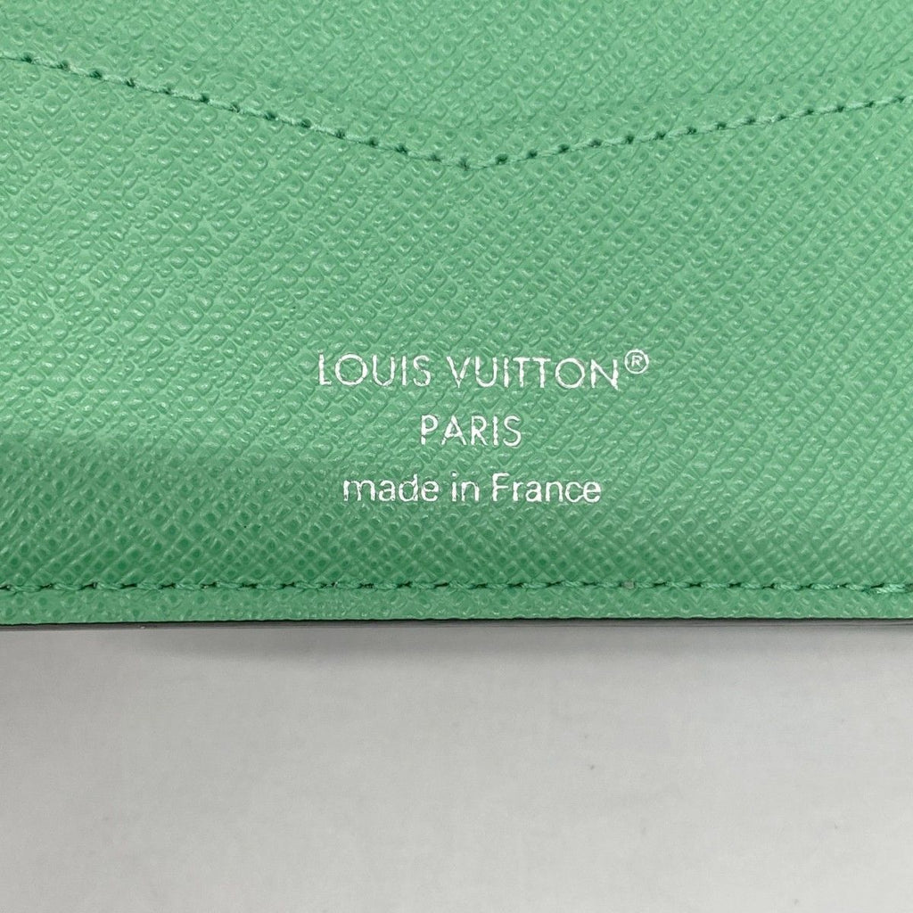 Louis Vuitton Wallet Monogram Eclipse Portefeuille Calf Black Bamboo Green — view 4