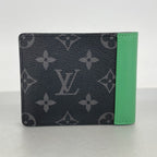 Louis Vuitton Wallet Monogram Eclipse Portefeuille Calf Black Bamboo Green — view 7
