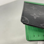 Louis Vuitton Wallet Monogram Eclipse Portefeuille Calf Black Bamboo Green — view 5