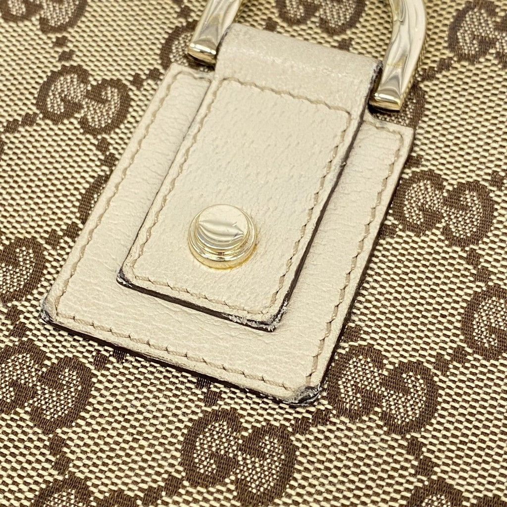 Gucci Shoulder Bag GG Canvas Abbey Brown Champagne Gold — view 9