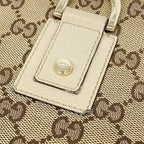 Gucci Shoulder Bag GG Canvas Abbey Brown Champagne Gold — view 9