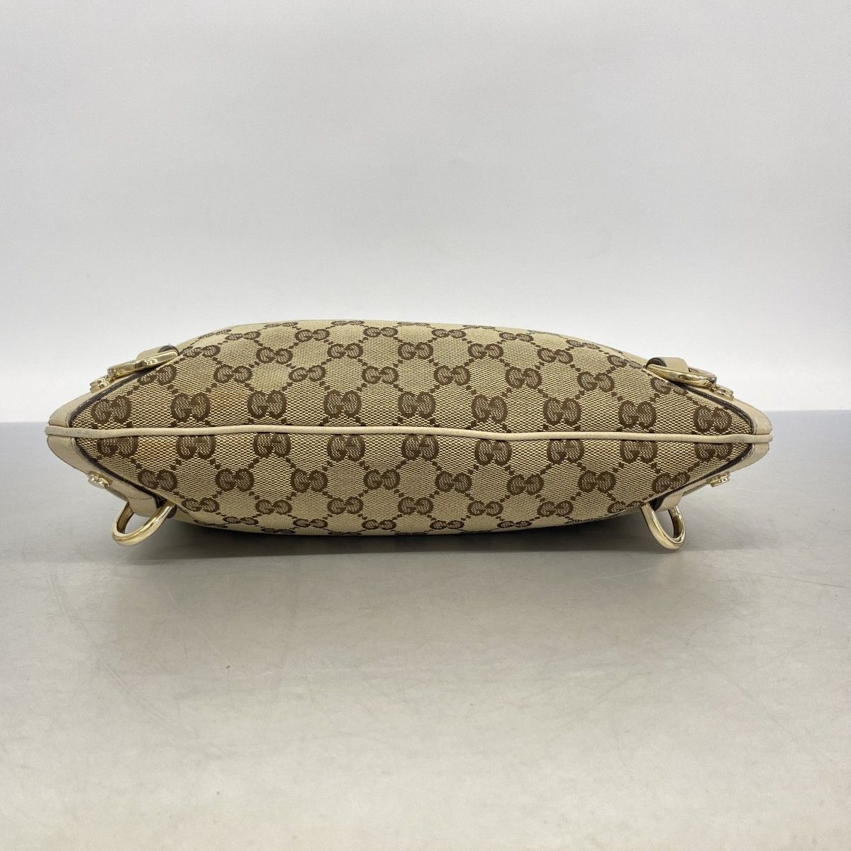 Gucci Shoulder Bag GG Canvas Abbey Brown Champagne Gold — view 3