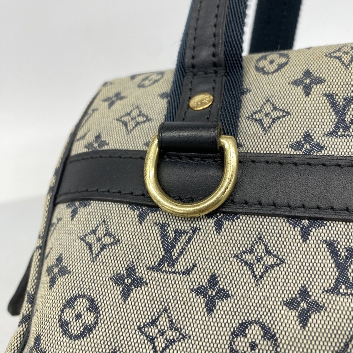 Louis Vuitton Handbag Monogram Mini Josephine PM Blue — view 9