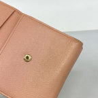 Chanel Trifold Wallet Coco Button Leather Pink Gold — view 7